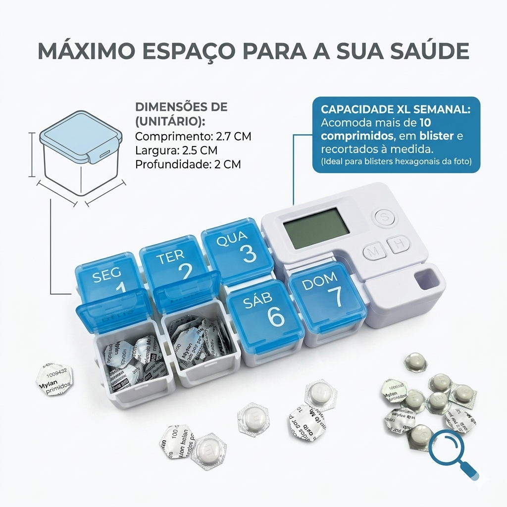 VitalClock - Organizador de Comprimidos Digital com Alarme