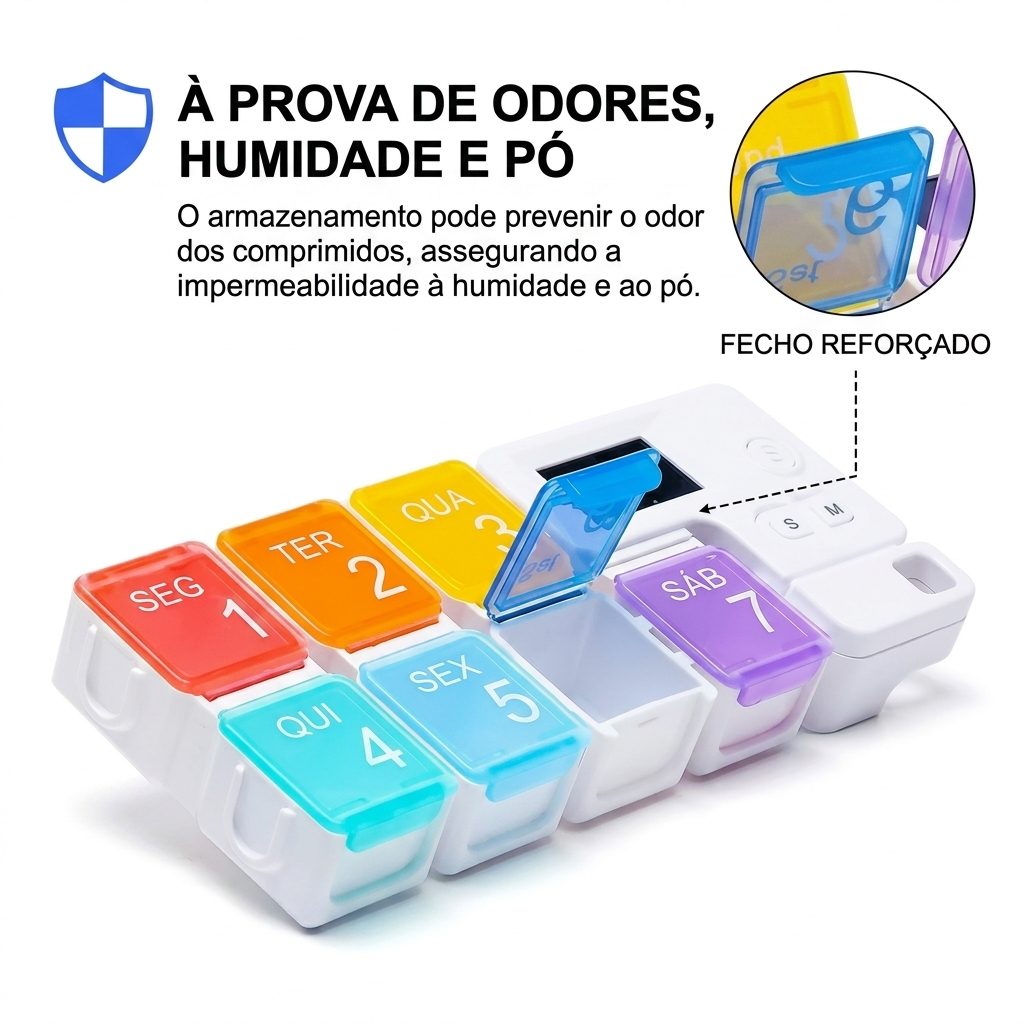 VitalClock - Organizador de Comprimidos Digital com Alarme